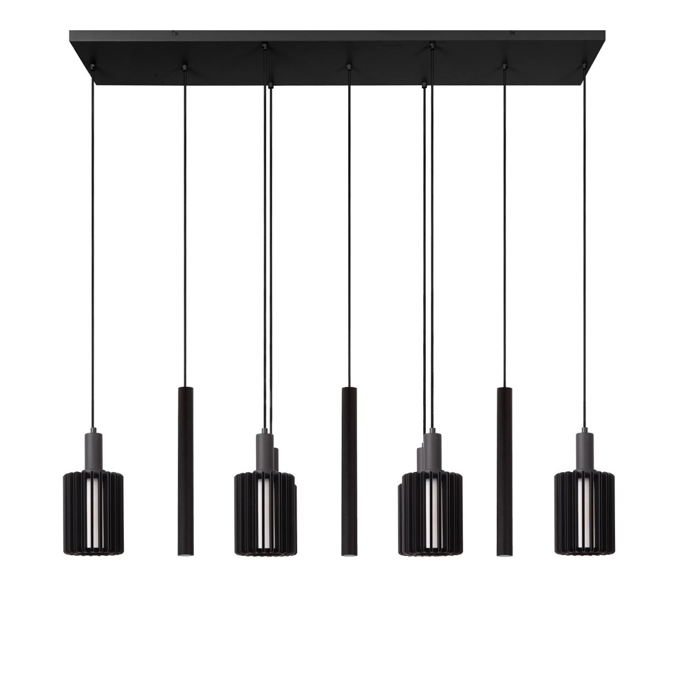 Lucide 9-lichts hanglampLambres zwart - 45410/09/30